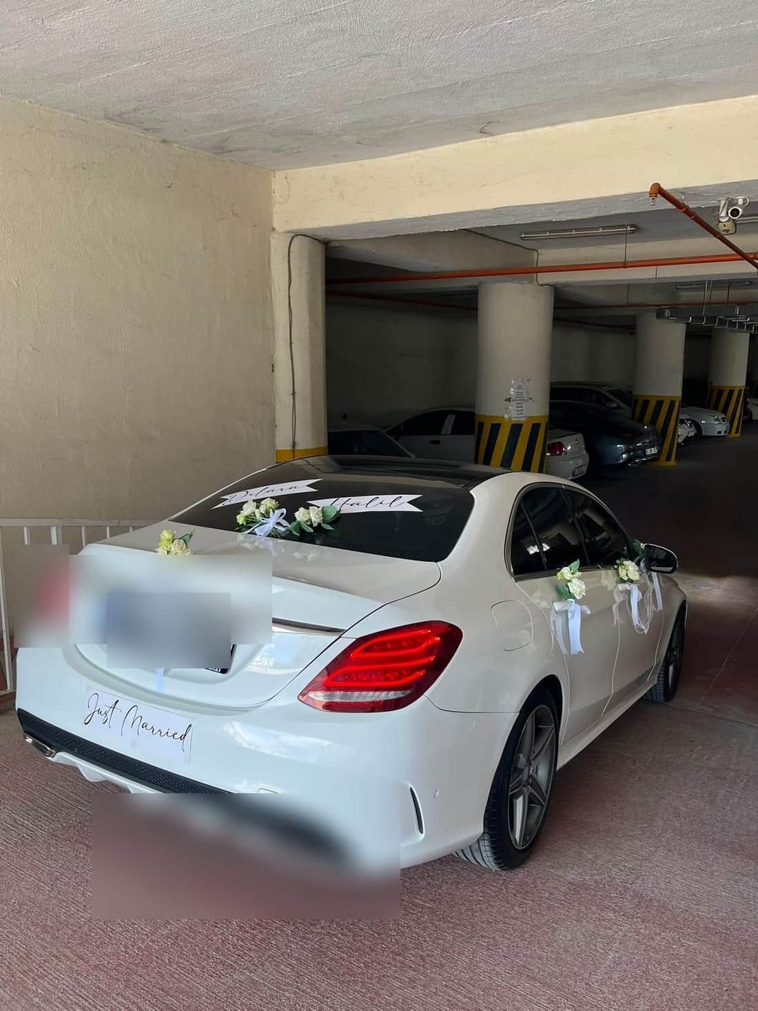 FloraMia Tokat çiçekçi düğün arabası kurdele süslemesi