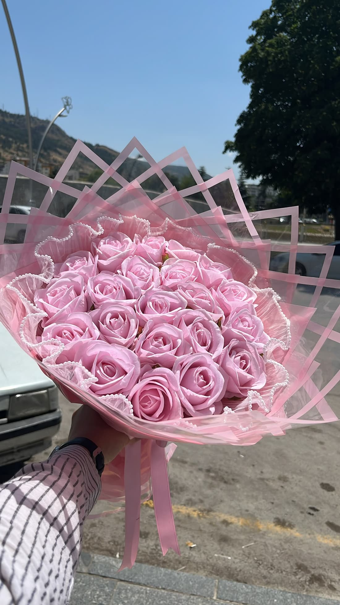 Pembe gül buketi